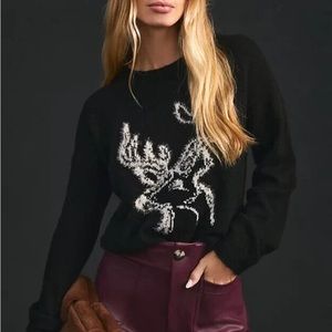 NWT Anthropologie Oh Deer Sweater